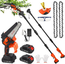 Motosega Elettrica a Batteria Con Asta, 2 Batterie Sega Elettrica per Potatura 6