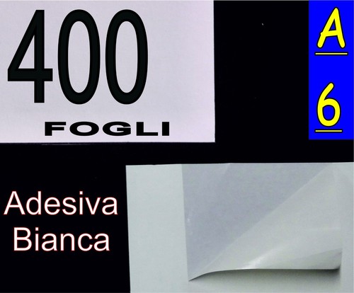400 fogli carta - adesiva, bianca