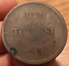 Moneta 8 Tornesi 1818, Due