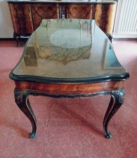 Tavolo da Pranzo stile Chippendale in Radica. Metà del 900