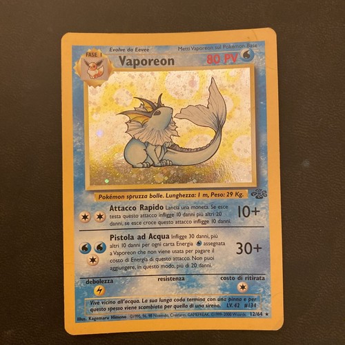 Carta pokemon vaporeon - carta, prima