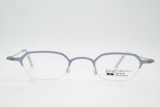 Occhiali Vintage Chai TI 8 Titanio Blu Argento Montatura Semiframeless