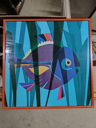 Quadro stampa pesce stilizzato - pesce,
