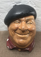 Testa di gesso BOSSONS vintage 1971, scultura 'PIERRE' made in ENGLAND