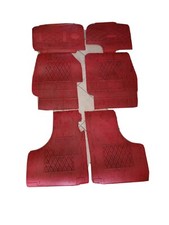 KIT TAPPETI  IN  GOMMA  PER  FIAT  600 EPOCA 6PZ COLORE ROSSO