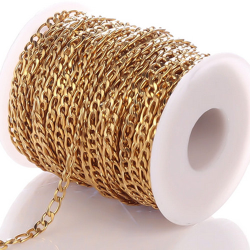 Catena figaro oro - , argento