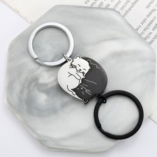Couple Keychain Black White