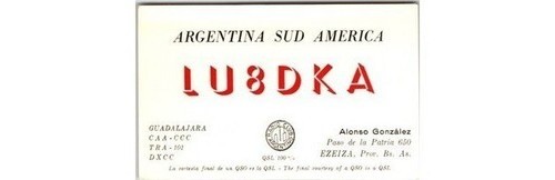 1968 argentina ham radio qsl - argentina,