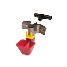 ABBEVERATOIO PER GALLINE POLLI PULCINI E VOLATILI AUTOMATICO A VASCHETTA ROSSO