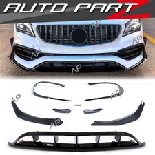 Paraurti Anteriore Aero Kit Splitter Flap per MERCEDES CLA45 AMG Spoiler C117 X117