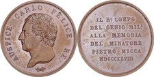MEDAGLIA CARLO FELICE 1828 IN