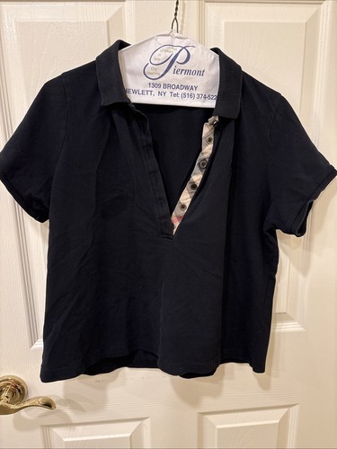 Polo donna burberry nera - polo, xl