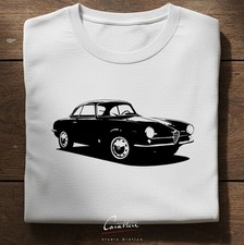 T-SHIRT MAGLIA AUTO VINTAGE  ALFA ROMEO GIULIETTA SPRINT SPECIALE SS | NERA