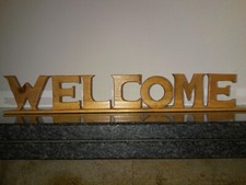 SCRITTA WELCOME TARGA IN LEGNO