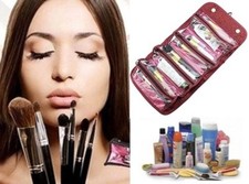 BORSA ORGANIZER PORTA TRUCCHI COSMETICI DA DONNA " ROLL N GO " X CASA E VIAGGIO