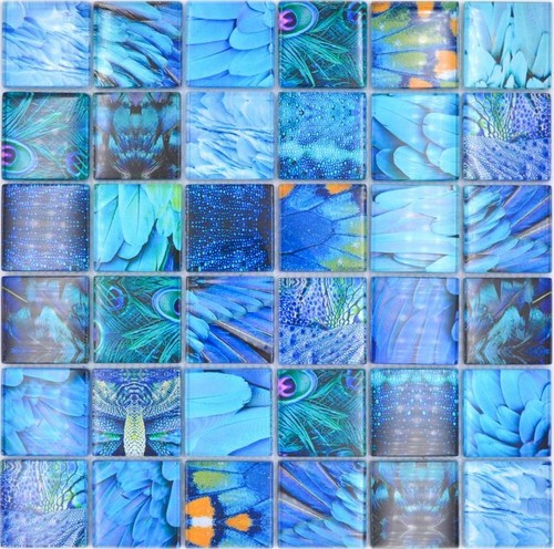 Piastrelle mosaico blu - piastrelle,