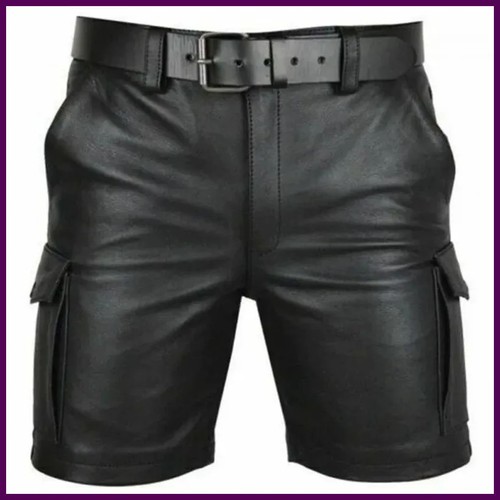Pantaloni pelle tinta unita - pantaloni,