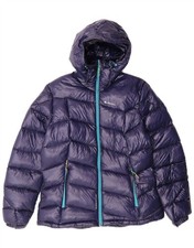 BIONNASSAY Giacca donna quechua imbottita con cappuccio UK 16 Large blu navy CE01