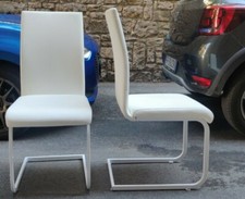 Sedie sala da pranzo moderne in ecopelle lavabile. Come nuove. Vendo causa gatto