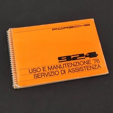 PORSCHE 924 Libretto uso manutenzione 1976 Servizio assistenza