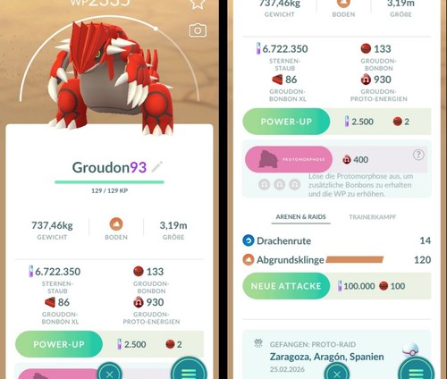 Pokémon groudon - go, |