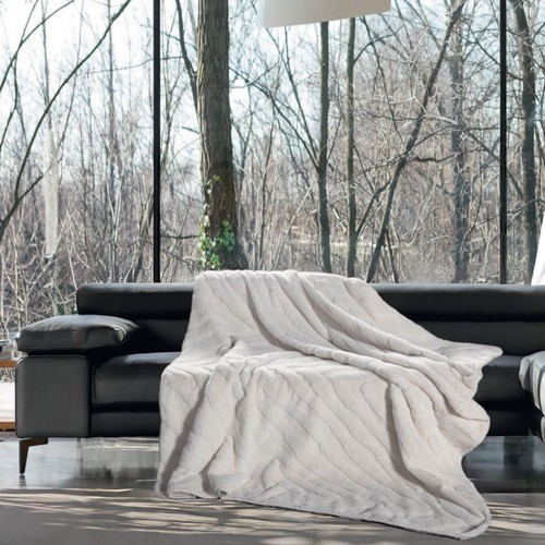 Plaid pelliccia doubleface - in,