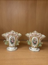 Coppia Di Vasi In Porcellana
