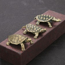 3pcs Vintage Brass Turtle