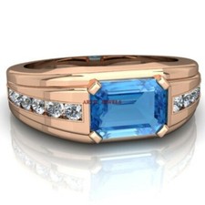 Naturale Topazio Blu Gemma Con