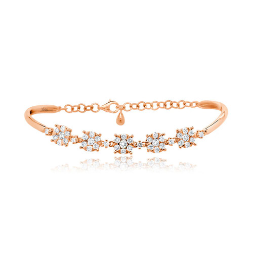 14k oro rosa diamante - oro,