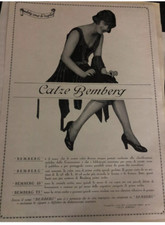 Pubblicità stampa pubblicitaria rivista epoca lotto pagina intera Calze Bemberg