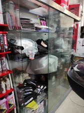 VETRINA ESPOSITIVA DOPPIA  6 RIPIANI BASE IN LEGNO