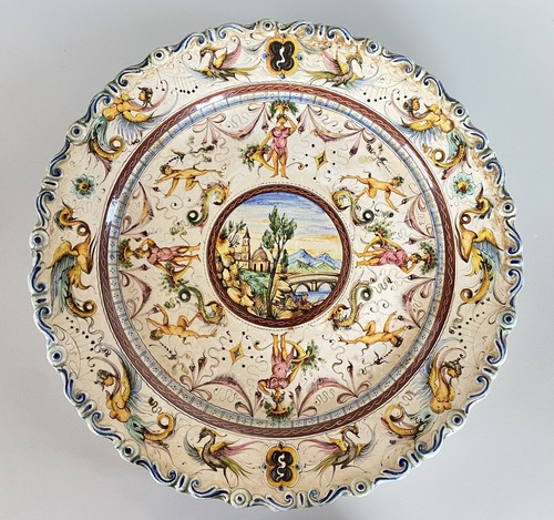 Antico piatto parata - antico, maiolica