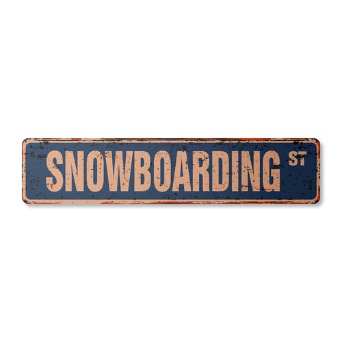 Snowboarding vintage street - vintage,