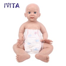 IVITA 21'' Full Silicone Reborn Baby Boy Neonato Fatto a Mano Silicone Bambola Neonato