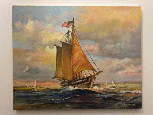 Dipinto olio tela - su, 50