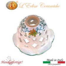 APPLIQUE FÜR KERAMIK VIETRI KRENNER VERZIERT VON HAND FLORAL GRÜN Made in Italy