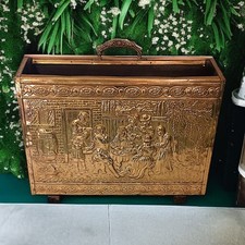 Porta riviste vintage ottone