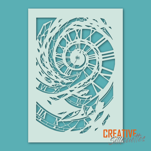 Stencil vortice orologio