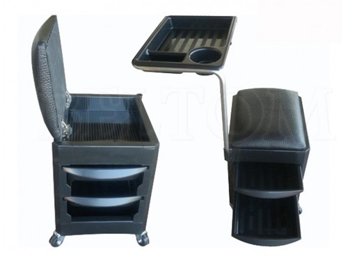 Sgabello carrello estetista - sgabello,