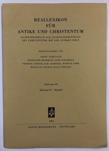 Reallexikon für antike - für, und