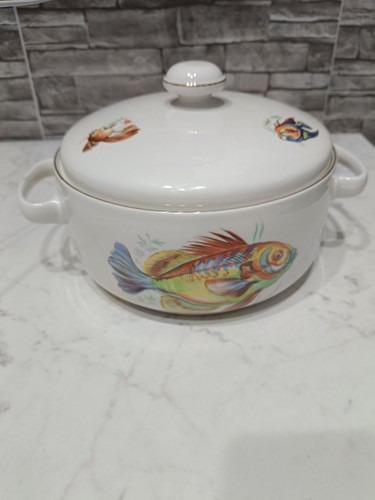 Zuppiera pesce porcellana - pesce,