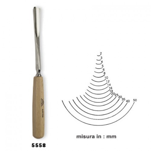 Sgorbia con manico - sgorbia, affilata