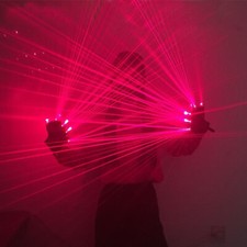 Guanti laser LED rossi mezzi