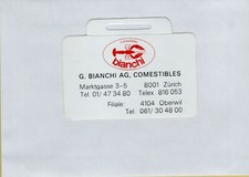 adesivo vintage STICKER kleber COMESTIBLES G. BIANCHI AG 8001 ZURICH