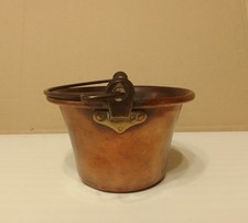 ? Pentola / Pentolino In Rame & Ottone Con Manico D'EPOCA 