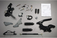 Supporto Pedane Arretrate Regolabili Nero HONDA CBR 1000 RR 1000RR 2006-2007