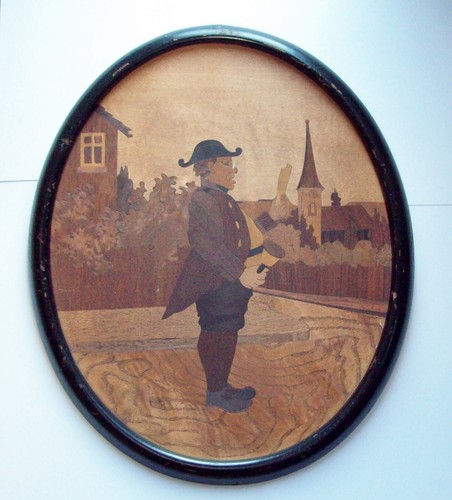 Crier intarsiato legno arte
