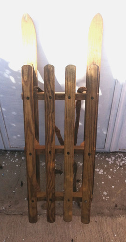 Slitta slittino antico neve - slittino,