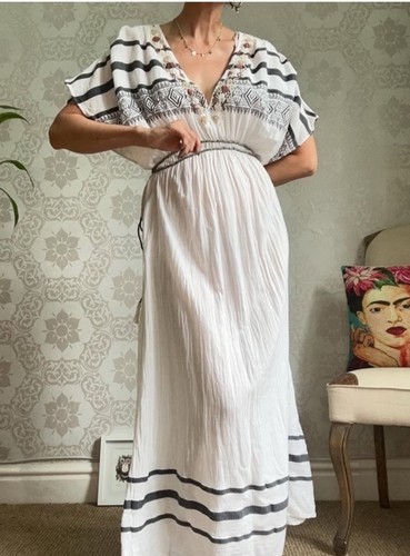 Zara cotton caftan embroidered - zara,